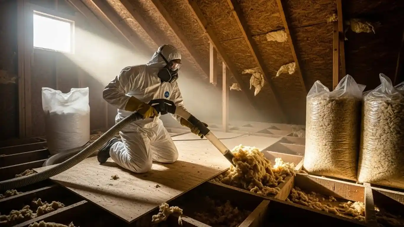 How To Remove Old Attic Insulation | ClearFoam