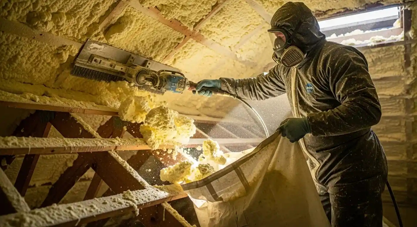 How To Remove Spray Foam Insulation from Roof